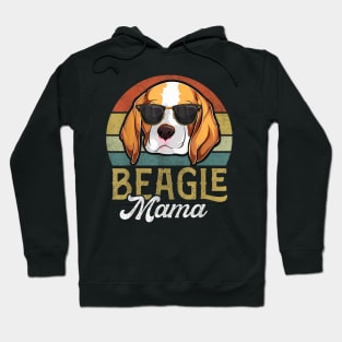 Retro Beagle Mama Women, Mothers Day Dog Mom Hoodie